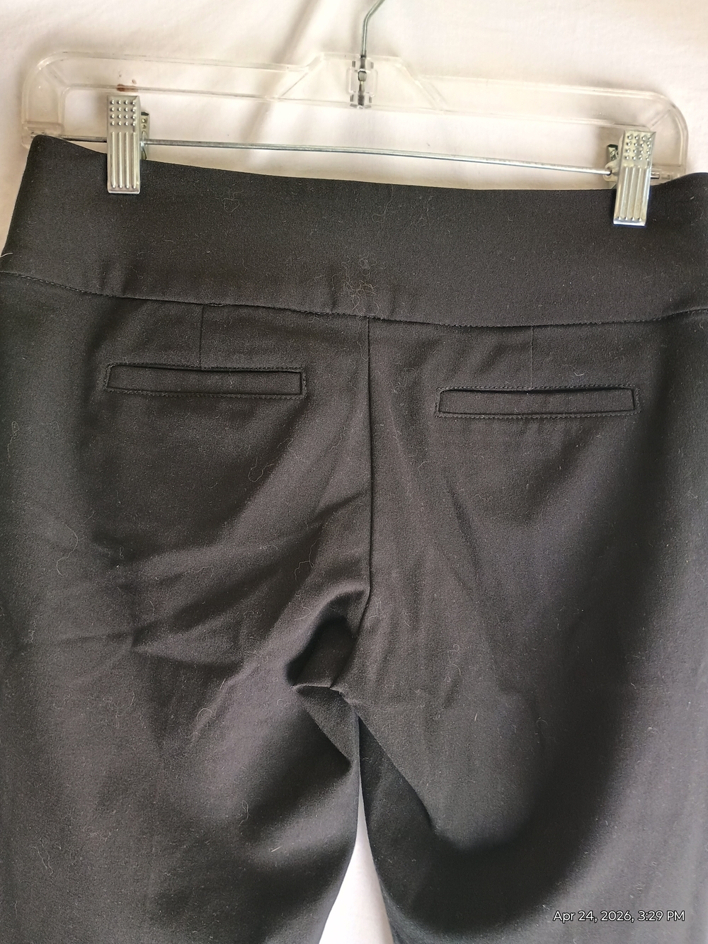 Women's Black Slim Stretch Dress Pants - Picture 3 of 4